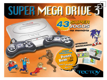 PAL-M TecToy Super Mega Drive 3 43 Super Jogos Box